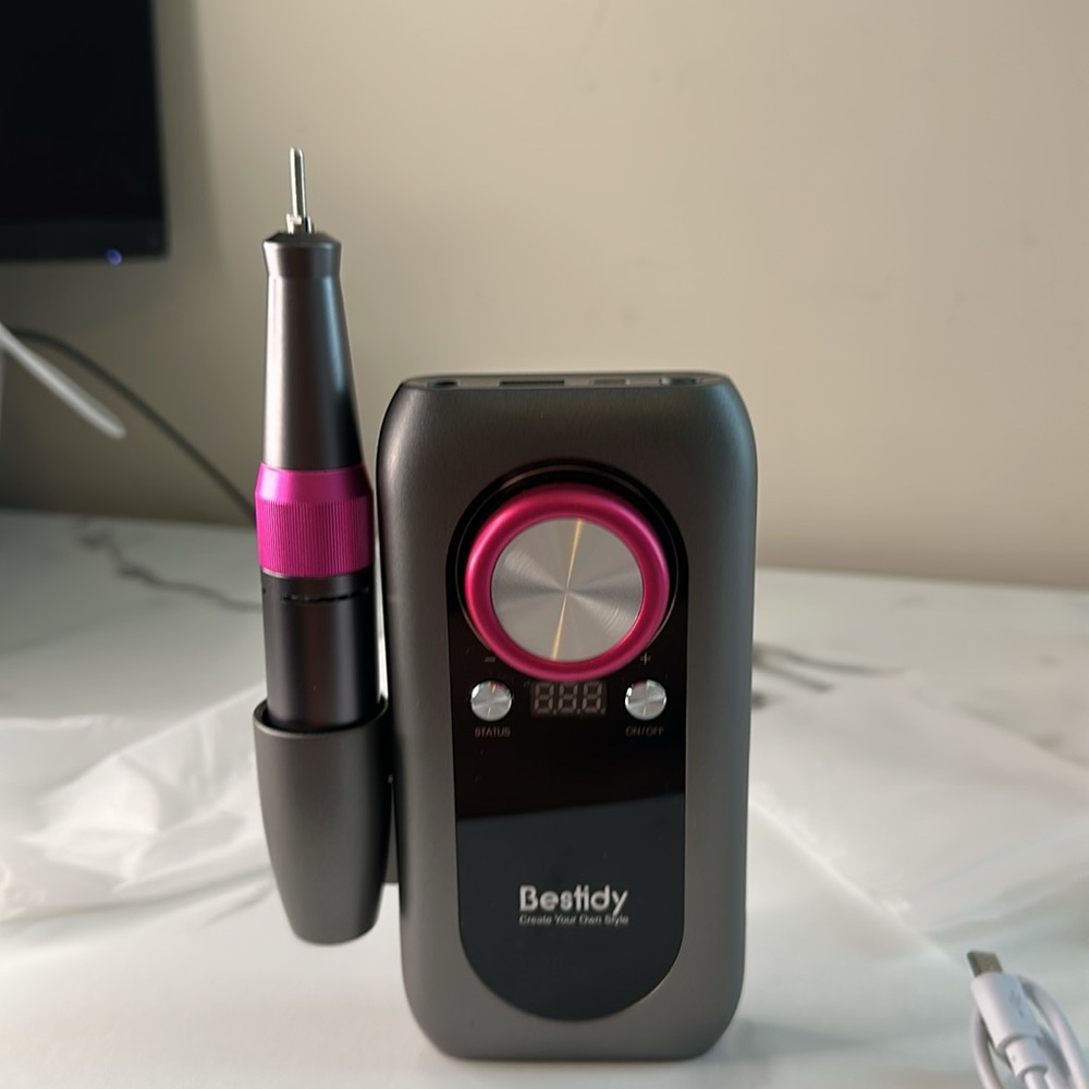 New- Pink and grey Electric Nail Drill Kit